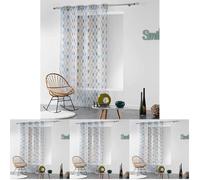 Douceur d'Intérieur 1624725 PALPITO Panneau à œillets Polyester Blanc 140 x 240 cm (Lot de 4)