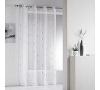 Douceur d'Intérieur 1624895 CHENILLA Panneau à œillets Polyester Gris 140 x 260 cm