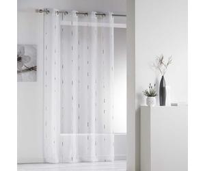 Douceur d'Intérieur 1624895 CHENILLA Panneau à œillets Polyester Gris 140 x 260 cm