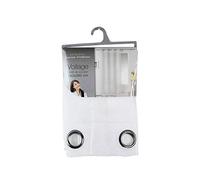 Douceur d'Intérieur 1624907 LINAHE Panneau à œillets Polyester Blanc 140 x 260 cm