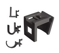 Douceur d'Intérieur, 2 Crochet avec Supports Réglables Cs2 Anthracite, Polypropylène