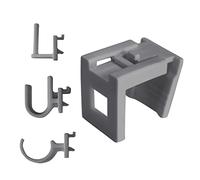 Douceur d'Intérieur, 2 Crochet avec Supports Réglables Cs2 Gris, Polypropylène