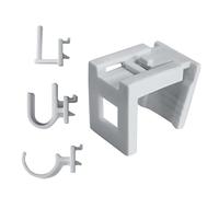 Douceur d'Intérieur, 2 Crochets avec Supports Réglables Cs2 Blanc, Polypropylène