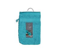 Lot de 2 Gants de Toilette "Tendresse" 15x21cm Bleu Paon Bleu G