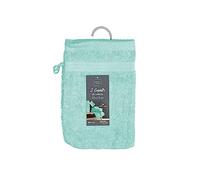 Douceur d'Intérieur, 2 Gants de Toilette (15 x 21 cm) Tendresse Celadon, Eponge Unie 100% Coton