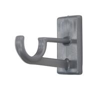 Douceur d'Intérieur, 2 Support Bistrot 12 mm Longs Sbl12 Gris, Polypropylène