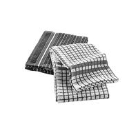 Douceur d'Intérieur – Lot de 2 torchons Classico – Éponge 50 x 70 cm – Anthracite