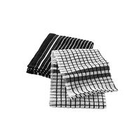 Douceur d'Intérieur, 2 Torchons (50 x 70 cm) Classico Noir, Eponge Mineur