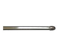 Douceur d'Intérieur, 2 Tringle Vitrages Ovales Extensible 11Mm (100 < 140 cm) Vo11 Argent, Métal