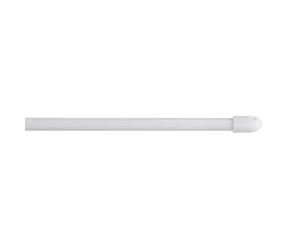 Douceur d'Intérieur, 2 Vitrage Ronde Extensible 7 mm (80 < 110 cm) Vr07 Blanc, Métal