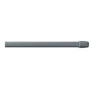 Douceur d'Intérieur, 2 Vitrages Ovales Extensible 11 mm (100 < 140 cm) Vo11 Gris, Métal et Polystyrène