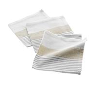 Douceur d'Intérieur, 3 Serviettes de Table (40 x 40 cm) Iliade, Coton & Polyester Tissé