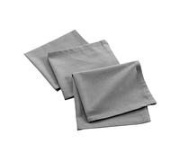 Douceur d'Intérieur – 3 serviettes de table Mistral 40×40 cm, gris chine, coton recyclé uni