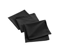 Douceur d'Intérieur Serviettes de table Mistral Lot de 3 40 x 40 cm Coton recyclé Noir