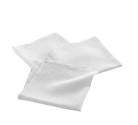 Douceur d'Intérieur, 3 Serviettes de Table (40 x 40 cm) Silvery Blanc/Argent, Polyester Finition Fils Métallisés