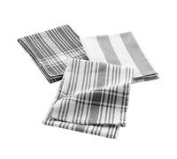 Generique – Lot de 3 torchons Bayado 50 x 70 cm Coton tissé Anthracite