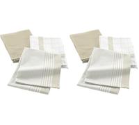 Douceur d'Intérieur, 3 Torchons (50 x 70 cm) Vibrato Lin, Coton Tissé Nid d'abeille (Lot de 2)