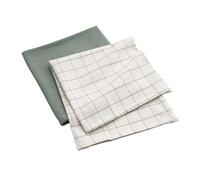 Douceur d'Intérieur, 3 Torchons de Cuisine (50 x 70 cm) Gourmet Cedre, Coton & Polyester Uni