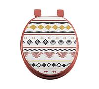 Douceur d'Intérieur Abattant WC Esteban imprimé 47 cm Terracotta