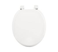 Abattant wc mdf uni charnieres plastique theme vitamine Blanc Blanc