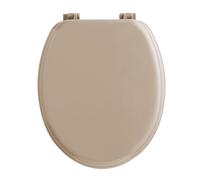 Douceur d'Intérieur, Abattant WC (37 x 45,5 cm) Vitamine Sdb Taupe, MDF Uni