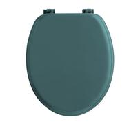 Douceur d'Intérieur, Abattant WC (37 x 47 cm) Vitamine Sdb Bleu/Emeraude, MDF Uni