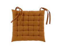 Douceur d'Intérieur, Assise Matelassée (38 x 38 cm) Twily Camel, Coton/Polyester Recyclé
