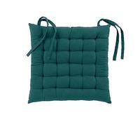 Douceur d'Intérieur, Assise Matelassée (38 x 38 cm) Twily Emeraude, Coton et Polyester Récyclé