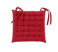 Douceur d'Intérieur, Assise Matelassée (38 x 38 cm) Twily Rouge, Coton/Polyester Recyclé