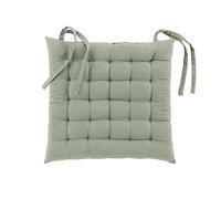 Douceur d'Intérieur Coussin de chaise Twily matelassé 38x38 cm Coton & polyester recyclé Sauge