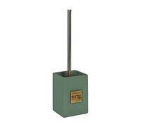 douceur d'intérieur, Brosse WC (10.4 x 10.4 x 41 cm) Cerawood Kaki, Céramique Finition Bambou