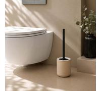 douceur d'intérieur, Brosse WC (Ø 11,4 x 38 cm) Mambo Sable, Grès Uni Soft Touch