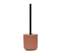 Douceur d'Intérieur, Brosse WC (Diamètre 11.4 x 38 cm) Mambo Terracotta, Grès Soft Touch