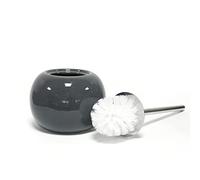 Douceur d'Intérieur, Brosse WC (Diamètre 15,8 x 37 cm) Bullea Anthracite, Céramique Unie