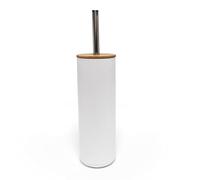 douceur d'intérieur, Brosse WC (Diamètre 9,1 x 37,2 cm) Smart Blanc, Polystyrène et Bambou