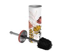 Douceur d'Intérieur, Brosse WC (Diamètre 9,5 x 37 cm) Amelina Orange, Métal Imprimé