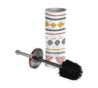 Douceur d'Intérieur, Brosse WC (Diamètre 9,5 x 37 cm) Esteban Blanc, Métal Imprimé