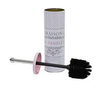 Brosse WC Imprimé "Maison de Famille" 37cm Blanc Blanc G