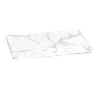 Tapis de Bain Microfibre Effet Marbre 45x75cm Blanc Blanc