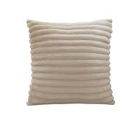 Douceur d'Intérieur, Coussin Décoratif Déhoussable, 45x45 cm, Mini Boudoir | Lin, flanelle relief, moelleux, fermeture ZIP, facile à installer, pour la décoration d'intérieur, canapé, salon