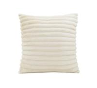 Douceur d'Intérieur, Coussin Décoratif Déhoussable, 45x45 cm, Mini Boudoir | Naturel, flanelle relief, moelleux, fermeture ZIP, facile à installer, pour la décoration d'intérieur, canapé, salon
