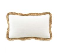 Douceur d'Intérieur, Coussin Déhoussable (30 x 50 cm) Akina Naturel, Coton & Polyester avec Jute