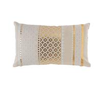 Douceur d'Intérieur – Coussin déhoussable Gaya – Coton imprimé or – 30 x 50 cm
