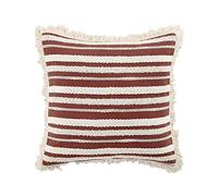 Douceur d'Intérieur, Coussin Déhoussable (40 x 40 cm) Atlas Terracotta, Coton Tissé