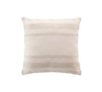 Douceur d'Intérieur – Coussin Doreline – 40×40 cm, coton jacquard, fils métallisés – Beige