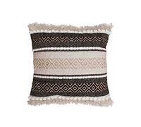 Douceur d'Intérieur, Coussin Déhoussable (40 x 40 cm) Mirage Naturel, Polycoton Fantaisie et Fils Métal