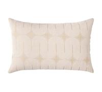 Douceur d'Intérieur, Coussin Déhoussable (40 x 60 cm) Ondine Blanc, Polycoton Imprimé Métallisé