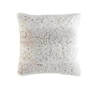 Douceur d'Intérieur Coussin déhoussable Alaska 45 x 45 cm Imitation fourrure et velours Naturel