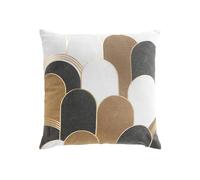 Douceur d'Intérieur, Coussin Déhoussable (45 x 45 cm) Denali, Polycoton Imprimé Métallisé