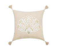 Douceur d'Intérieur, Coussin Déhoussable (45 x 45 cm) Majestia Naturel, Coton & Polyester Imprimé